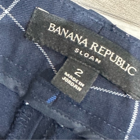 Banana republic blue plaid “Sloan fit” pant ❤️ - Picture 6 of 8